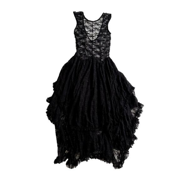 Free People Intimately Free Black lace Dress XS stretch - Picture 3 of 9
